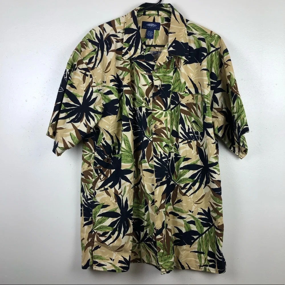 Russ Collection Palm Tree Print Shirt - Picture 1 of 5